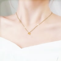 Keusn Zlatne početne ogrlice za žene Zlatne punjene zlatne ogrlice za žene A Z abeceda Početne ogrlice