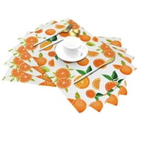 Tkani placemit, love naranče voćni stolni prostirki za pranje toplotnih toplotnih placema