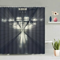 Moderna kuća za zavjese za tuširanje stereoskopski prostori Stepeništa Soba zidni zavjese Zavjese kupaonica Vodootporna s kukom zaslon Početna Dekor