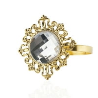 Zlatni akrilni prstenovi za salvete Chic Fashion Serviette kopče za banketske zabave Vjenčanje