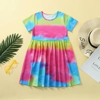 SDJMA TODDLER Baby Kids Girls Ties Dyed Haljina Princess Haljine Ležerna odjeća