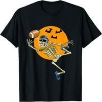Američki nogometni kostur Halloween Fudbal Fan majica Crni Tee