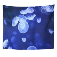 Cisterna plava meduza šarena lagana akvarijska vodena voda prekrasna zidna umjetnost Viseća tapiserija Kućni dekor za dnevnu sobu spavaća soba spavaonica