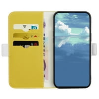 Slučaj novčanika u Decazama za Samsung Galaxy A 4G PU kožnog novčanika sa slotovima sa karticama Kickstand Magnetna kopča zaštitna futrola za Samsung A13, Žuta