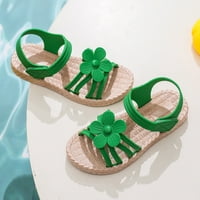DPYSESERENSIO TODDLER GIFFE GIFFESE PVC tkanje Cvijeće Neklizajuće cipele Soft Kid izdubljeno sandale zelene 9,5 godine