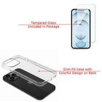 Slim-Fit Anti-Scrat Gel TPU futrola za telefon za iPhone Pro, sa zaštitnim zaslonom od kaljenog stakla