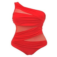 Plus veličine Žene Jedna mreža pogledajte kroz jednoga kostimu za kupaće kostimu podstavljeno bikini