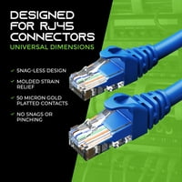 Mačka mačka za patch kabel 0. Ethernet kabel stopala Ethernet kabel snusan fleksibilna mekana kartica - Pretemalna serija - plava