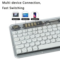 Bežična tastatura Portable Universal 10 Bluetooth tastatura boja pozadinska punjiva tastatura Višenamjenska