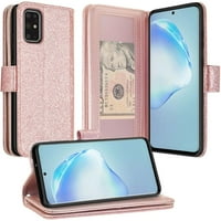 Samsung Galaxy S Ultra Case Collet Flip Holster torbica [Kickstand] za djevojčice Ženska futrola za Samsung Galaxy S Ultra - Glitter Rose Gold
