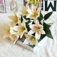 PXiakgy Heads Artificial Silk Lilies Flower Bridal Bouquet Vjenčani dekor + G
