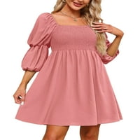 Welliumiy Dame kratke haljine cvjetni print Mini-haljina lisnata-rukave ljeto plaža Sundress casual