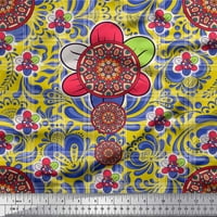Soimoi pamučna cambrička tkaninska čeka i mandala cvjetna dekorska tkanina od tiskanog dvorišta široko