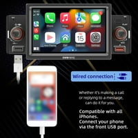 Gecheer Car Stereo MP igrač jednostruka din s carplay android auto podržava hands-besplatna poziva USB reprodukcija telefonske veze Pomoć za volan