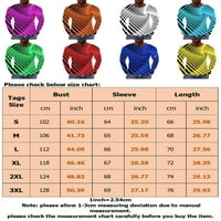 Haite Muns T majice 3D digitalni tisak vrhovi posade izrez majica Sport bluza za odmor s dugim rukavima Basic Tee Orange XL