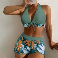 Daqian Womens kupaći kostim pokrovite seksi sa podlogom za prsa bez podzemnog printa za patchwork za