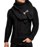 Zimska spoljna trgovina Muška modna pletena BIB odvojivi pulover pulover Duh džemper crni xxxl