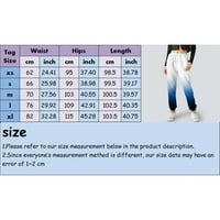 Riforla ženske hlače Žene džepne pantalone Dukseri ispisani kombinirani vježbani salon za vježbanje