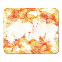 Jesenji vitrantno voskonski listovi i bijeli četkica za kopiranje prostora Mjesto Fall Motifs MousePad