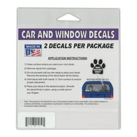 Naljepnice za prozore, 2-pakovanje, smanjenje, recikliranje, spasilački pas mačji šap, 4 promjer vinilne