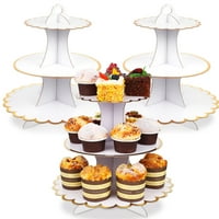 Hemoton Torta sa štandovima kartonski kolač stoji 3-nivoski držači za desert za partne