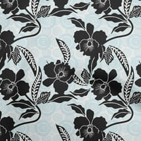 Onuone pamuk poplin crne tkanine azijski cvjetni šivanje zanata za obnarenje tkanini otisci sa dvorištem