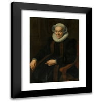 Paulus Aletelse Crni modernog uokvirenog muzeja Art Print pod nazivom - Portret Maria van Utrecht