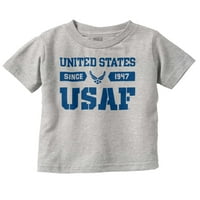 Air Force Classic USAF logotip Toddler Boy Girl majica Dojenčad Toddler Brisco Marke 6m