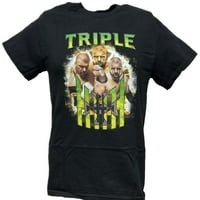 Triple H Pro Hrvanje tri poze muške crne WWE majice