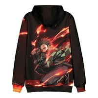 Anime Demon Slayer prevelike dukseve Ženske muške odjeće Estetska anime Demon Slayer Hoodie Jakna Dječja dukserica Džepni pulover Zimski vrhovi džemper