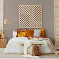Drvo zidni dekor ploča - moderna drvena zidna umjetnost - veliki drveni zidni umjetničko-geometrijski