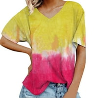 SunhillsGrace majice za žene V-izrez kratki kratki krak za krak TOP T Majica Modna TOJ majica Tee Majica