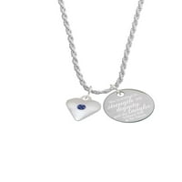 Delight nakit Silvertone Veliki septembar - plavo kristalno srce Obučene su u vitlu i dostojanstveno šarm ogrlica, 20 + 3