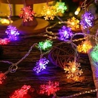 Aoksee Božićni ukrasi snježne pahulje LED lampica božićni ukrasi Garland Božićno ukrašavanje stabla