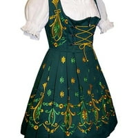 Dirndl Trachten Haus kratka njemačka Oktoberfest DIRndDL pamučna haljina za žene i djevojke - zelene boje