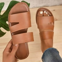 Jsaierl ravne sandale za žene casual ljeto otvorene nožne sanduke udobne klizanje na sandalama trendi vjenčana sandala veličine 4.5