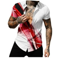 Aloohaidyvio majice za muškarce, muškarci modni casual tipke Ispis bluza s kratkim rukavima