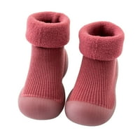 Dječje dječje dječake Dječji djevojke čvrste topline pletene meke jedine gumene cipele čarape za čarape