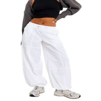 Žene labave teretne hlače za crtanje širokih konjica za noge Prevelike hipi joggers pantalone