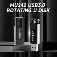 Walmeck Mu 64GB USB3. USB fleš pogon Rotirani Metalni U disk Veliki kompatibilnost velike brzine