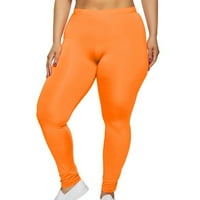 Ženske pantalone hlače za trening hlače Kompresija High Squik porast kratkog bootcut narančasta m