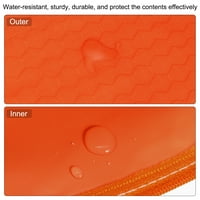 Uxcell Dokument Pocket Skladištenje torbe za vodootporne patentne datoteke, narančasto pakovanje