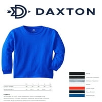 Daxton Mlading dugih rukava Osnovna majica - Bijela zelena, X-velika