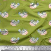 Soimoi ljubičasta viskoza šifon tkanina Tropska cvjetna akvarelska akvarela za ispis tkanina sa dvorištem