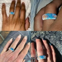 Prstenovi za žene Plavi oblak Akrilni prsten Šareni gusti prsten sa djevojkama Dame Beach Nakit Jednostavan