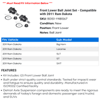Prednji set donjeg kuglica - kompatibilan s Ram Dakotom