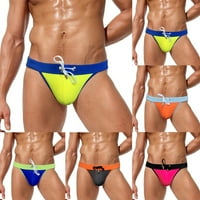 Muškarci seksi šivanja bikini kupaći kostimi kratki dženi plivajuće kratke hlače plaža žuta 2xl