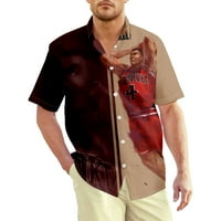 Muške majice casual gumb dole na havajsku majicu Slam dunk običan džep meko top100
