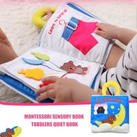 Rezervirajte aktivnosti za mališane, putnu mirnu knjigu za djecu, Montessori Senzory Book