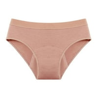 Qcmgmg ženska donje rublje bikini prozračan nisko uspostavi propuštavanje propuštanja čvrstog menstruacije plus veličine gaćice ružičasta l